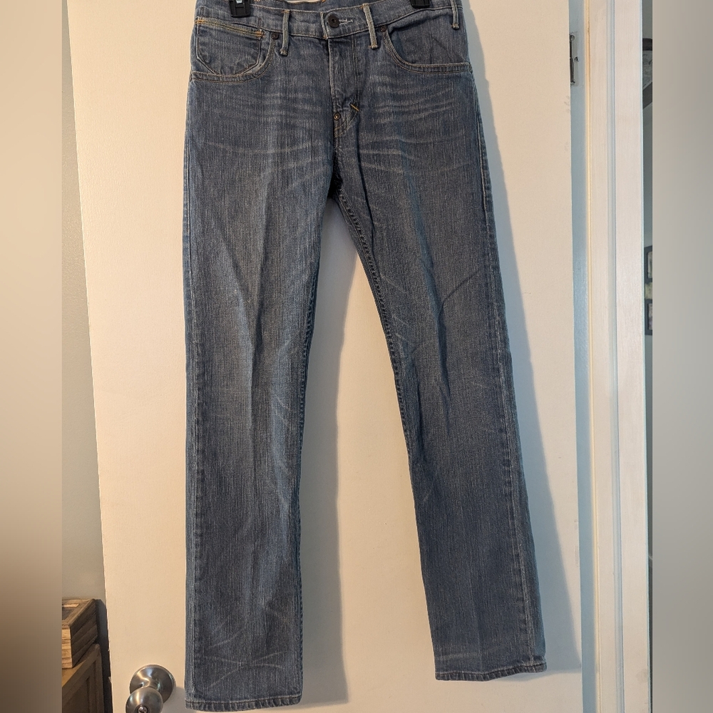 Levis 504 Vintage Regular Straight Fit Blue Denim Jeans Mens